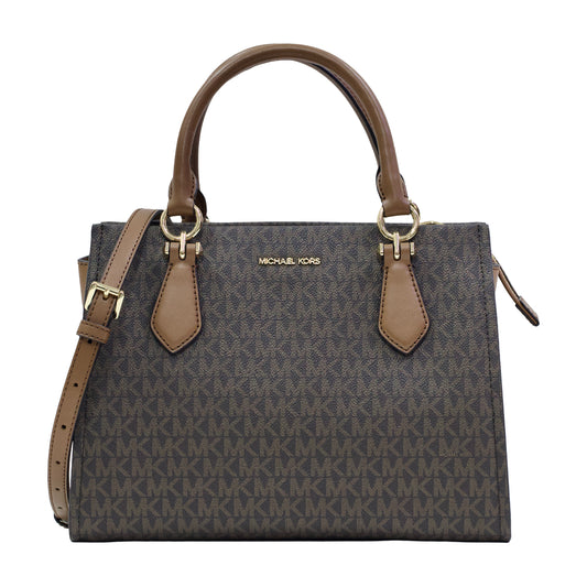 MICHAEL KORS 35F5G6AS2B MARILYN MD SATCHEL-BROWN