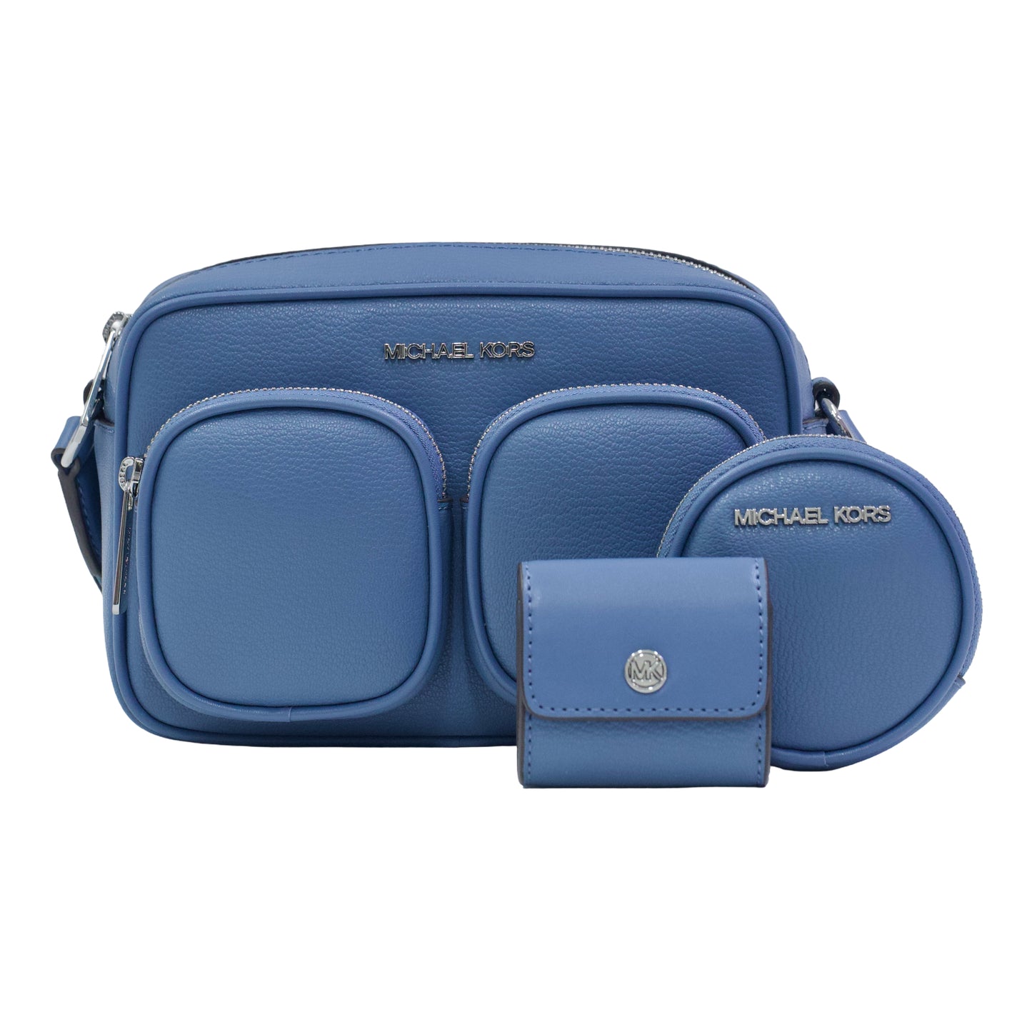 MICHAEL KORS 35S5STTC2L JET SET ITEM MD PKT XBODY W ATTCH CORNFLOWER