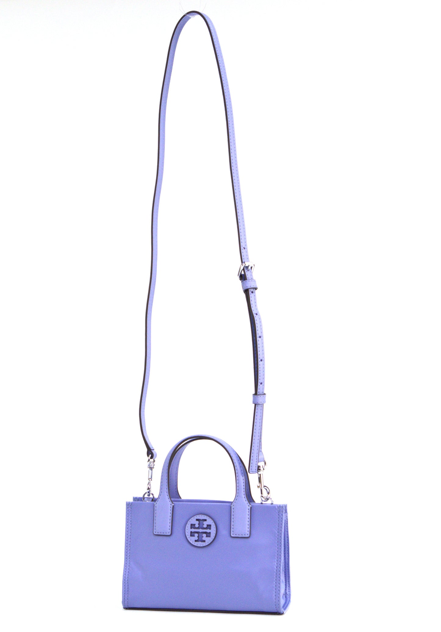 TORY BURCH 164351 ELLA NYLON SHINE MINI TOTE PALE IRIS