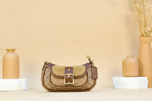 COACH CDB13 ASHTN MINI SB SIG SHRL VINTAGE BROWN