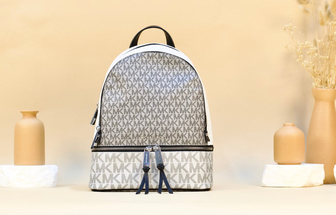 MICHAEL KORS 30S4SEZB2M RHEA ZIP MD BACKPACK SILVER MULTI
