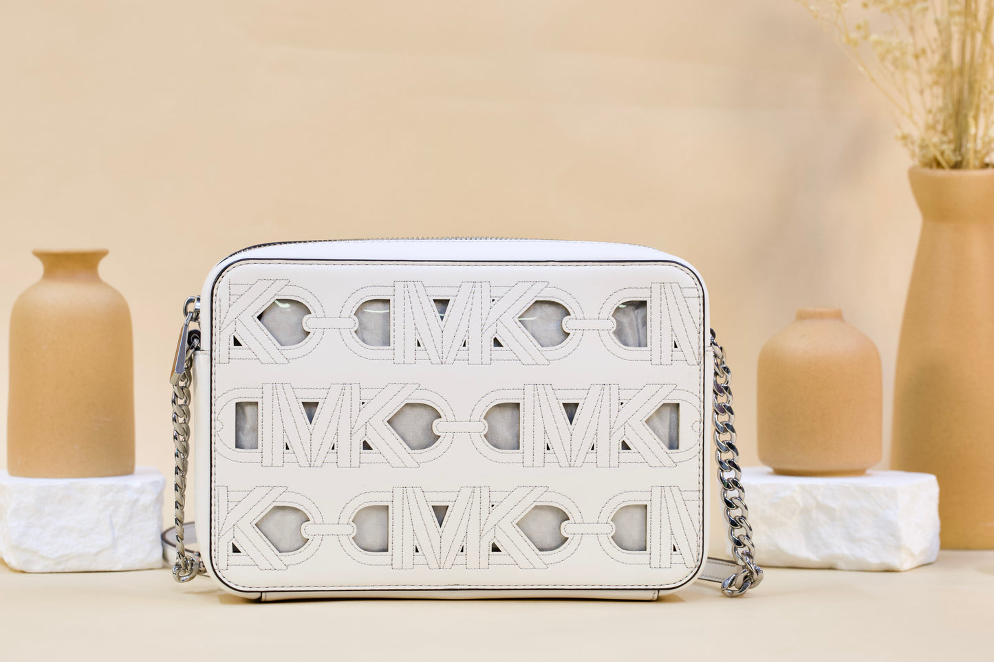 MICHAEL KORS 32S4SJ6C7P JET SET CROSSBODY OPTIC WHITE