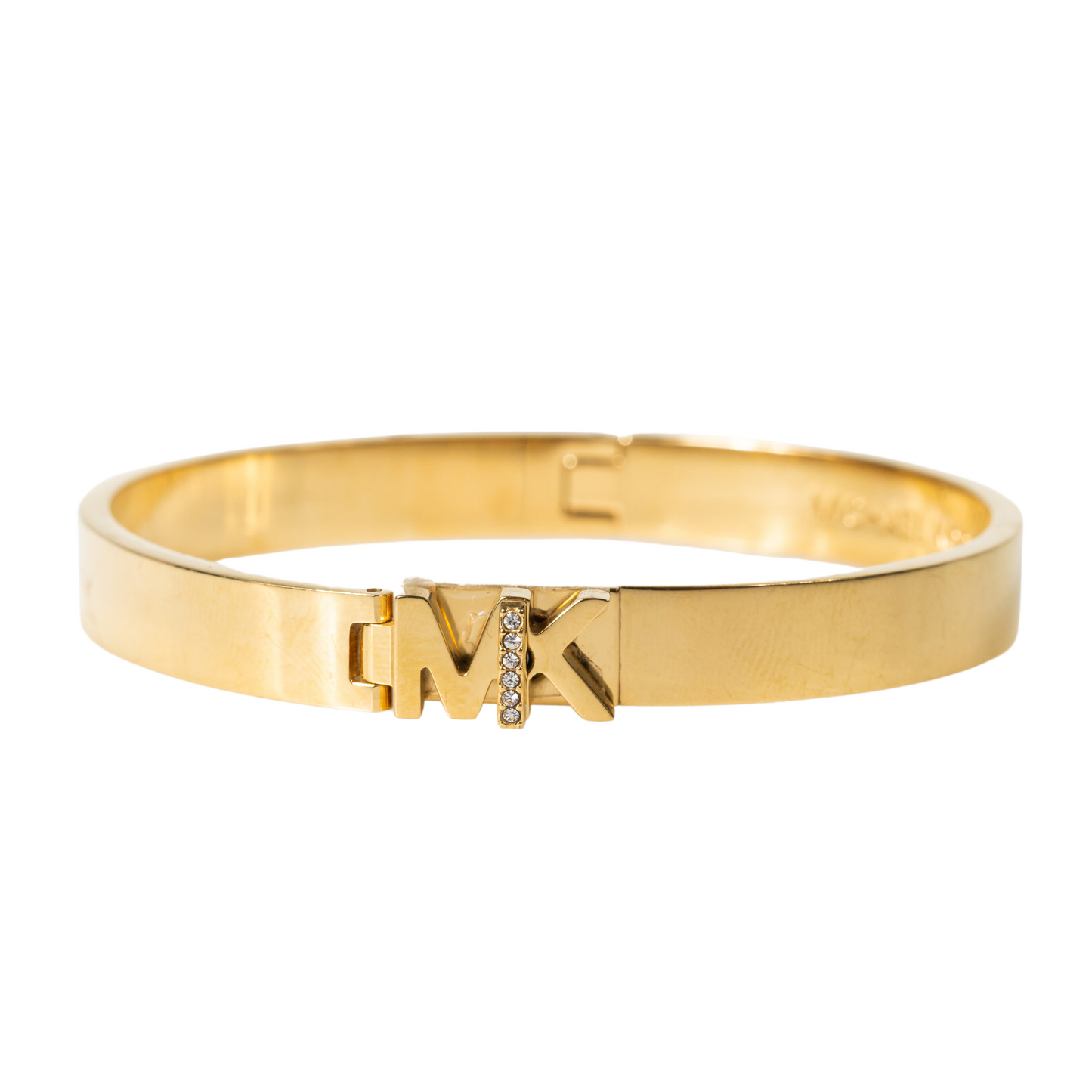 Michael Kors Haute Gold Tone Bangle Bracelet Crystal - MKJX7697710 - 796483525177