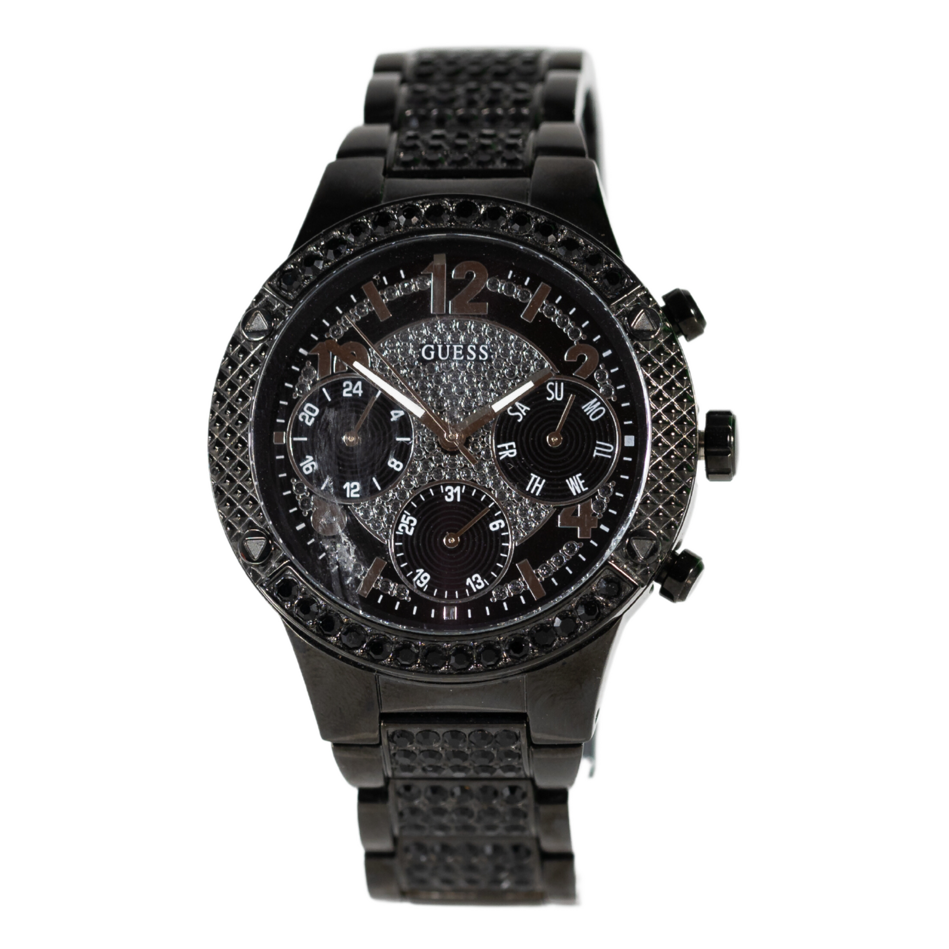 Guess Men s Stainless Steel Crystal Watch U0799G5