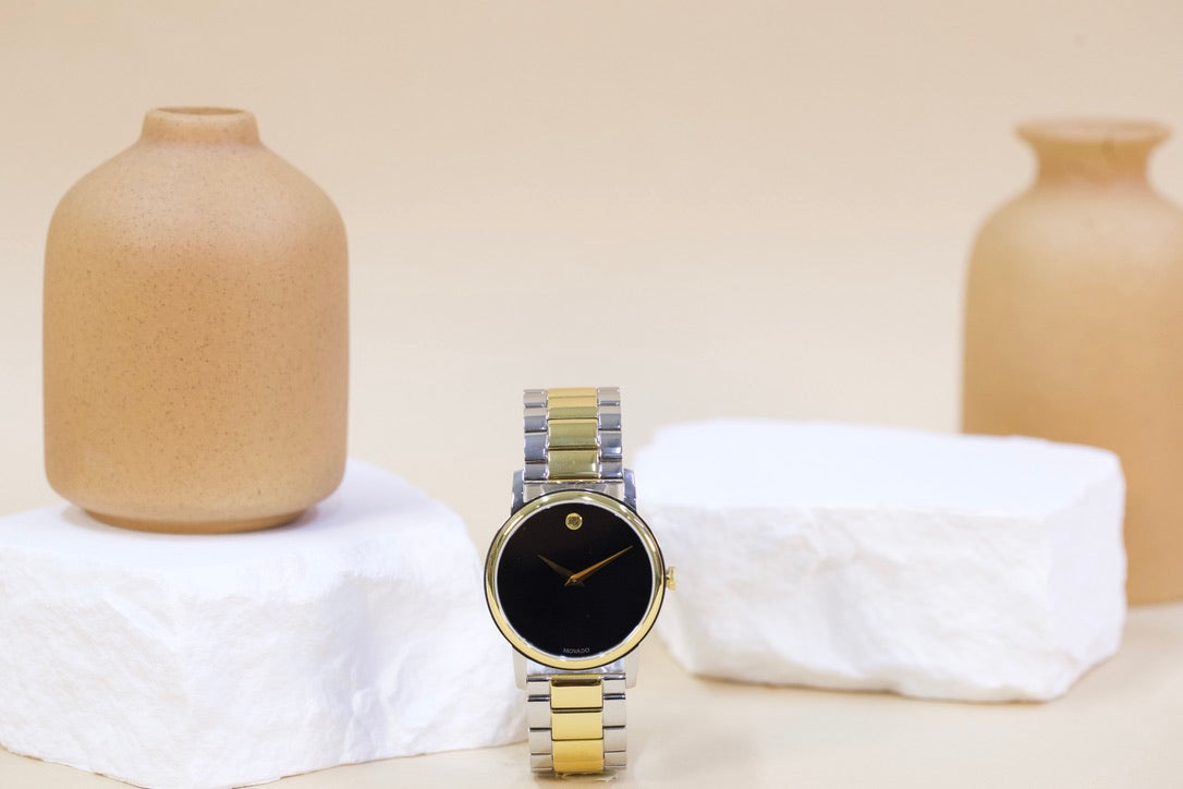 Movado Men's Museum Two-tone Stainless Steel Band Quartz Watch 2100016