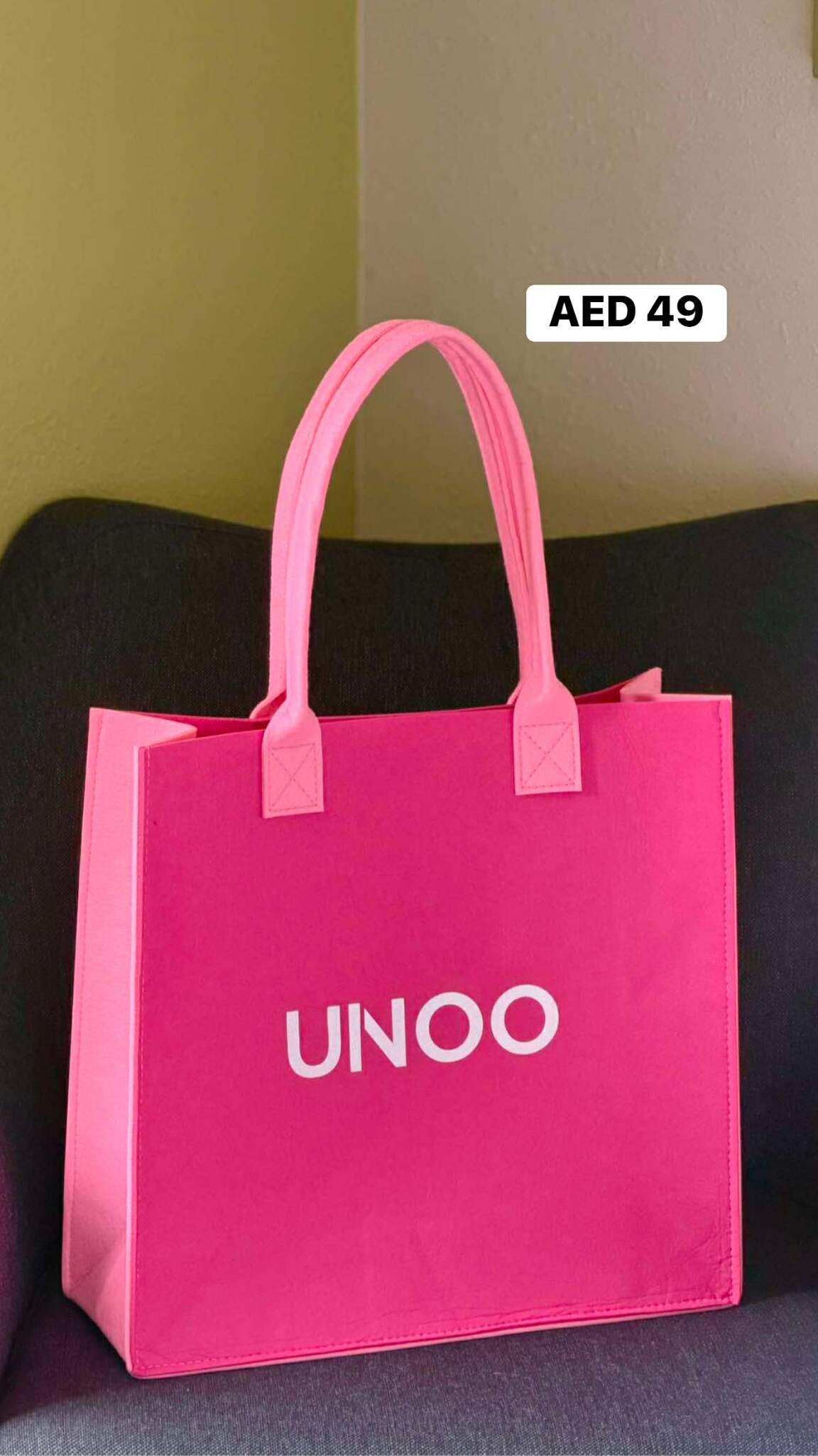 UNOO FELT BAG PINK