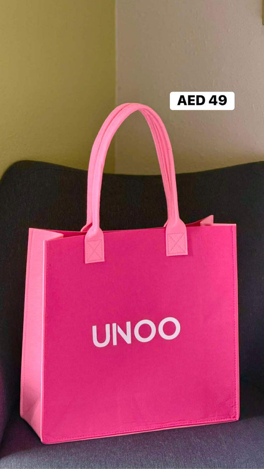 UNOO FELT BAG PINK