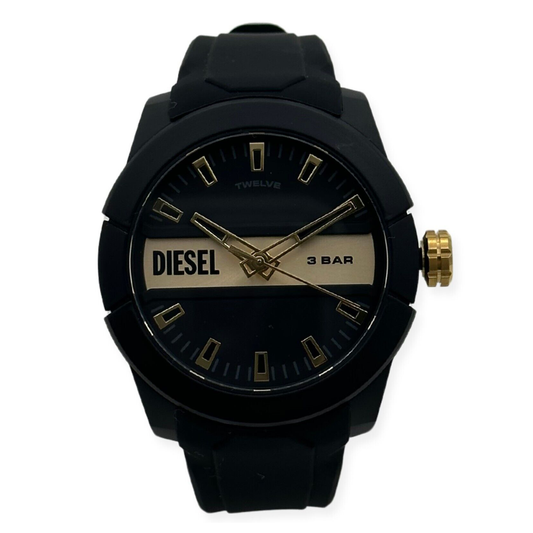Diesel Double Up Black Silicone Watch - DZ1997 - 698615145249