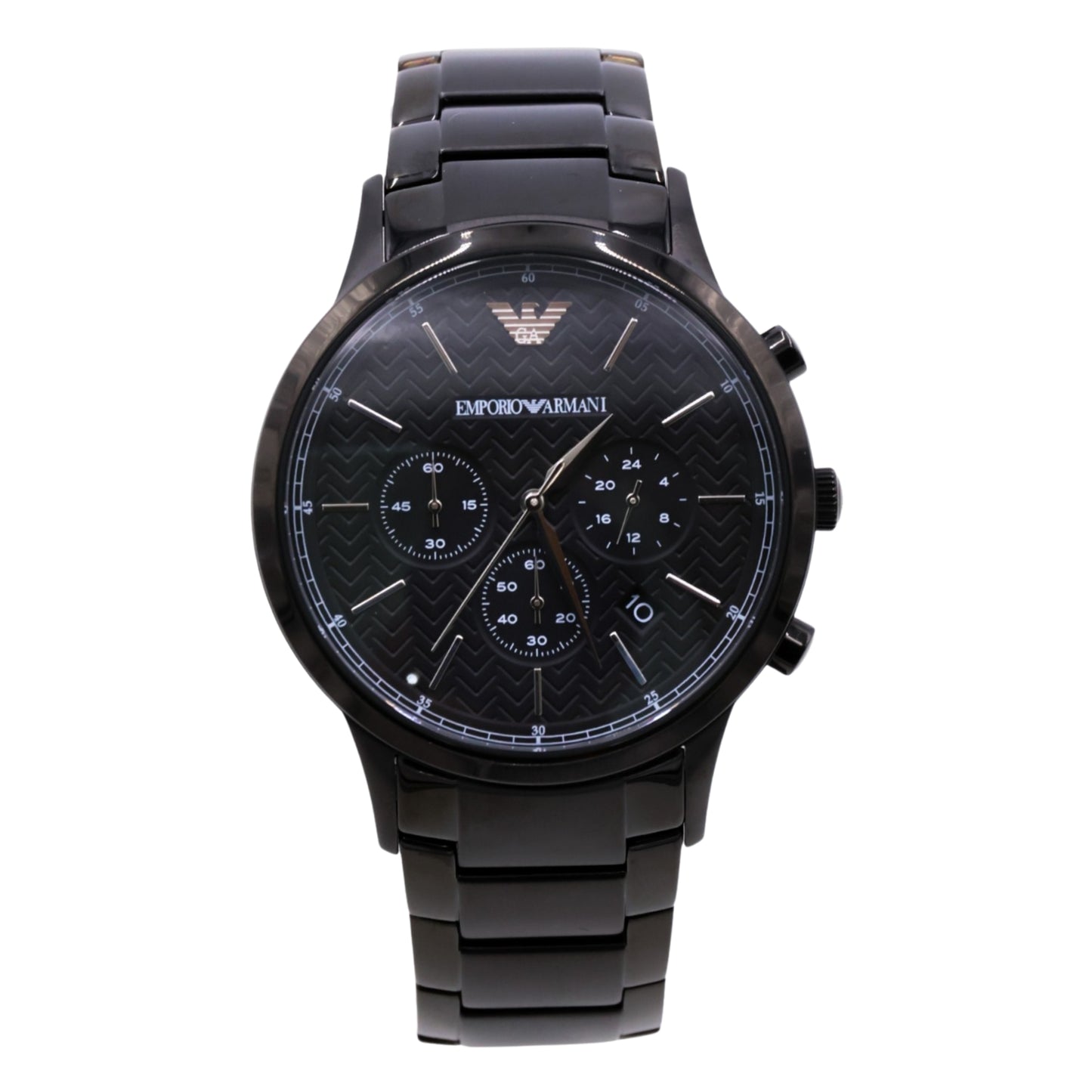Emporio Armani Men's Black Dress Watch with Quartz Movement - AR2485