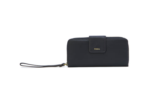 FOSSIL SWL2228001 MADISON ZIP CLUTCH BLACK