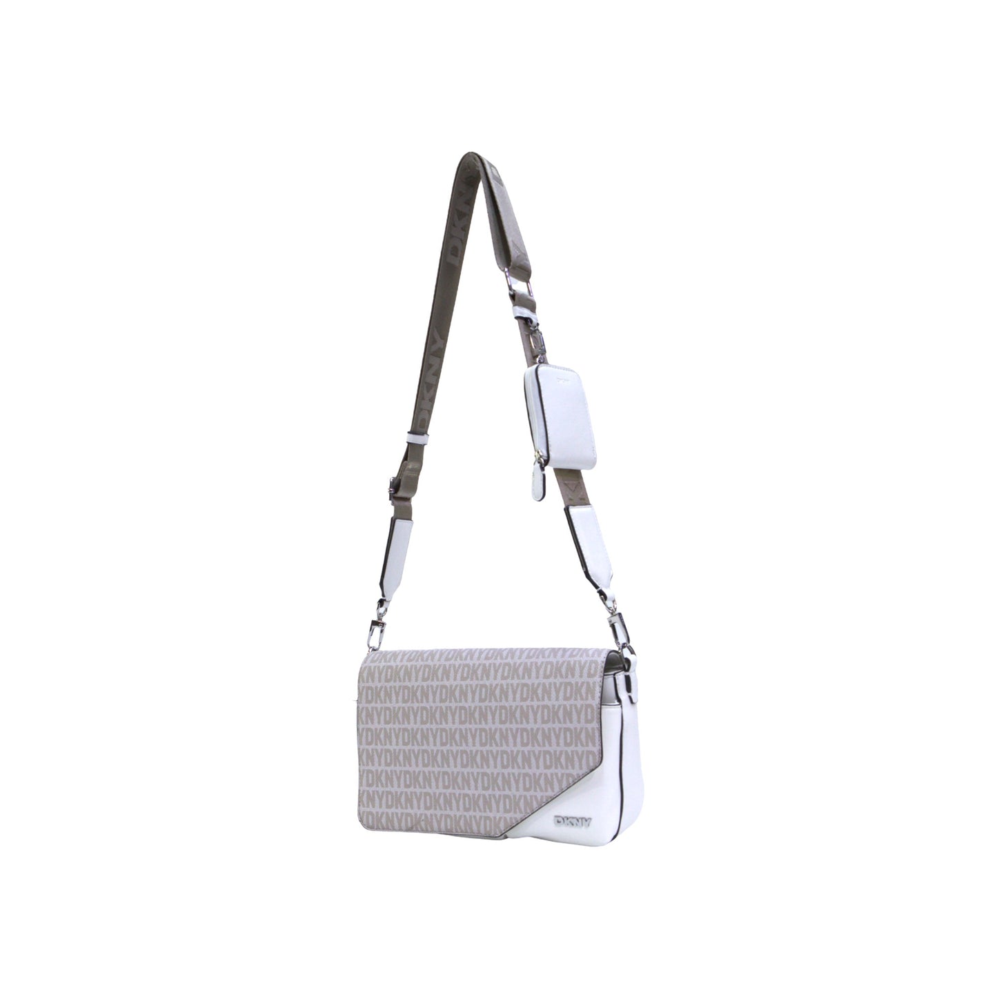 DKNY R42E2F24 MECCA CROSSBODY W/ WE WHITE