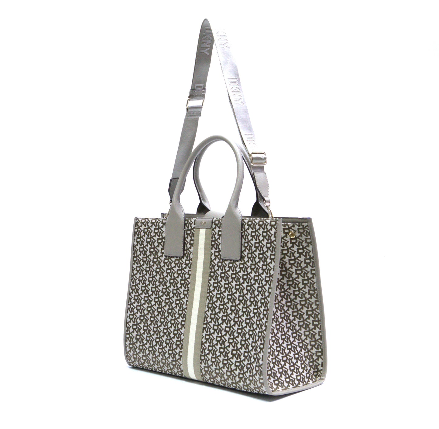 DKNY R23AFW37 CARLITA TOTE W/ STRAP LIGHT GRAY