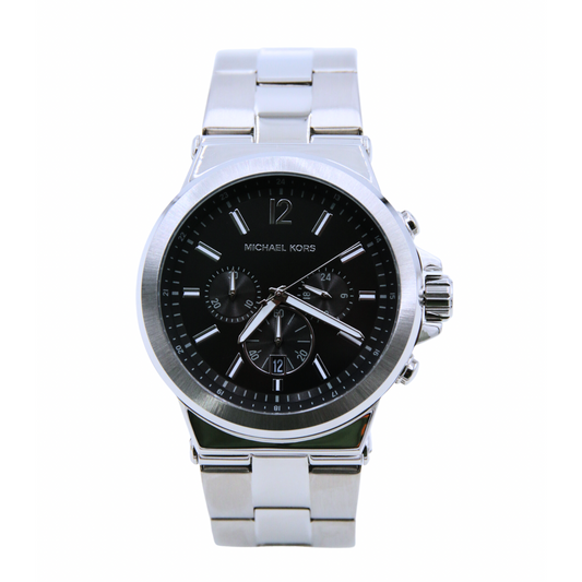 Michael Kors Men's Dylan Chronograph Silver-Tone Stainless Steel Watch MK8654 - 796483399198 