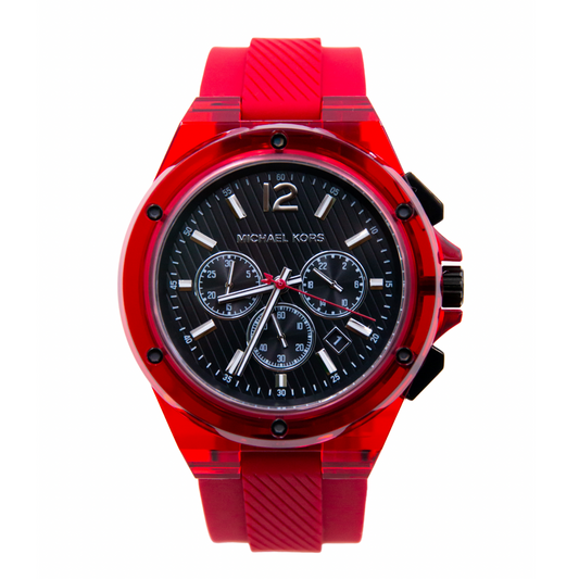 Michael Kors Men's Lennox Translucent Red Watch - MK8960 - 796483571495 