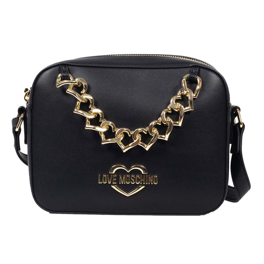 Love Moschino Women's Chain Embellished Crossbody Bag - Black