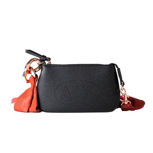 Armani Exchange Black Mini Pouch Bag Compact Size Stylish Design Durable Polyester Material Versatile Use Imported Craftsmanship