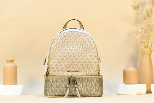 MICHAEL KORS 30S4GEZB2M RHEA ZIP MEDIUM BACKPACK CAMEL MULTI