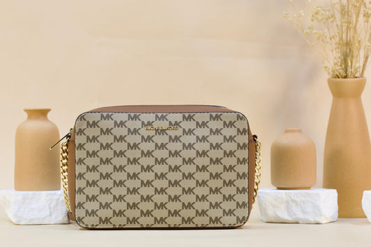 MICHAEL KORS JET SET 38H3GJ6C3V CROSSBODY NAT/LUGG