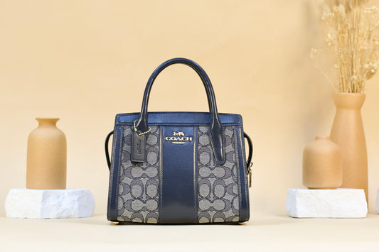 COACH CT766 SIG JACQUARD ANDREA CARRYALL NAVY/MIDNIGHT NAVY