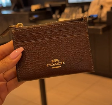 COACH MINI WALLET MAPLE