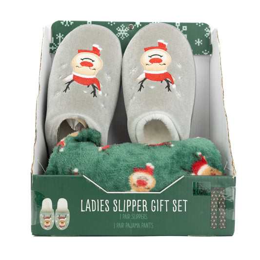 Green Women's Slipper Gift Set XL