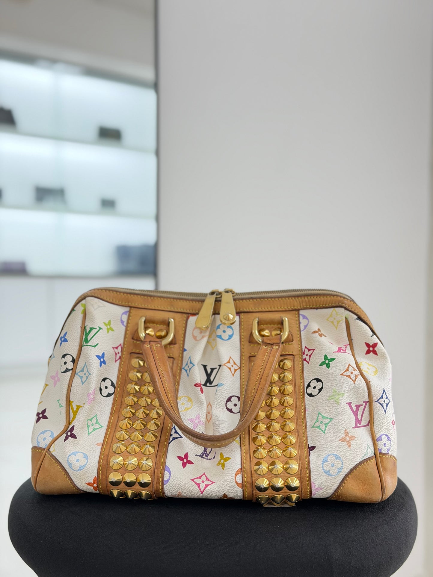 Louis Vuitton Courtney MM bag features vibrant Multicolor monogram canvas