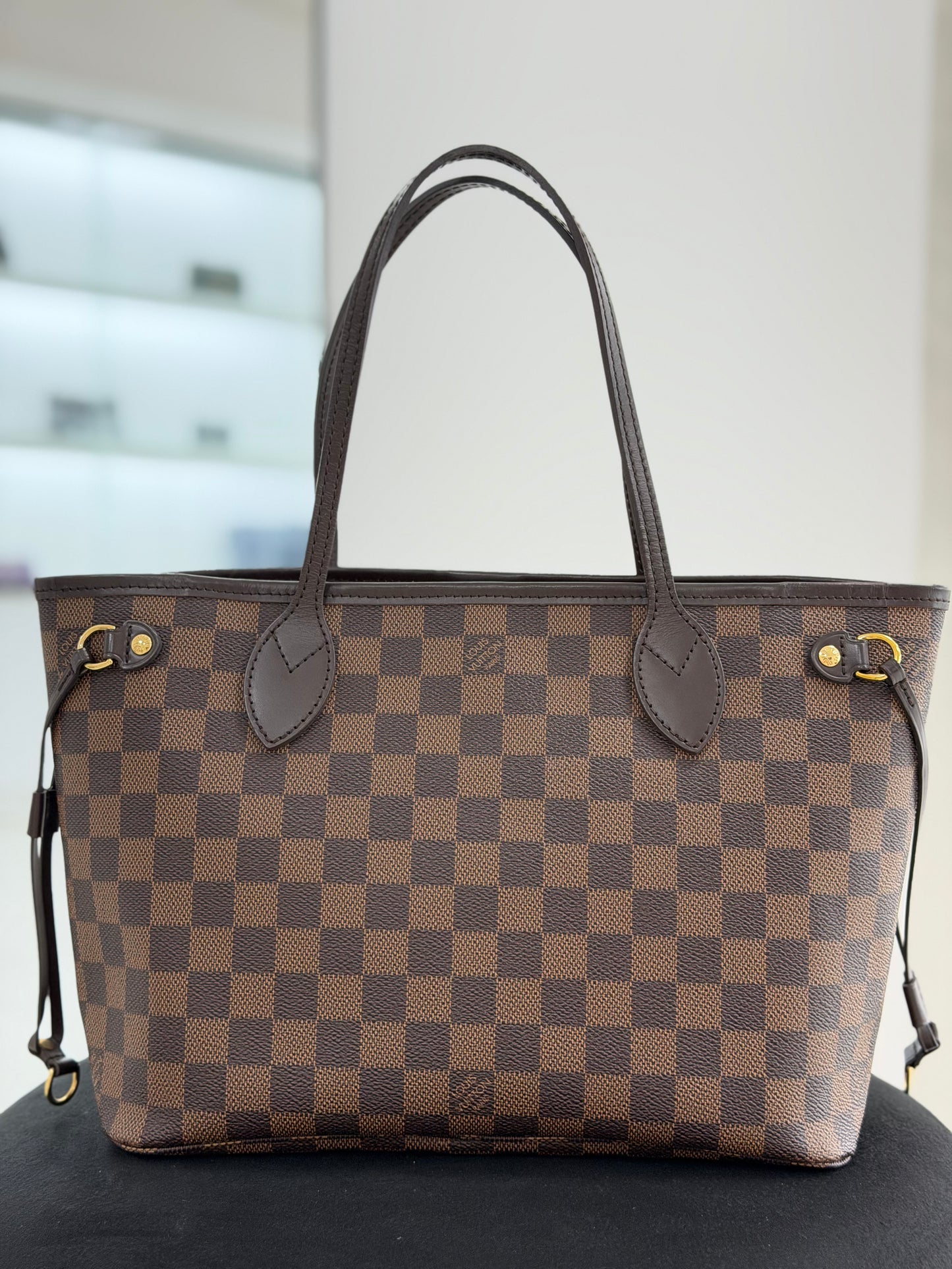 Louis Vuitton Neverfull PM Damier Ebene Coated Canvas
