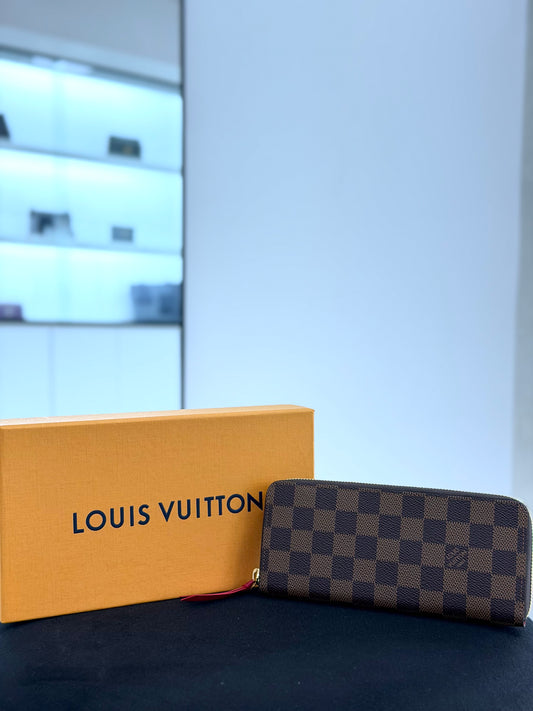 Louis Vuitton Clémence Wallet in Damier Ebene canvas