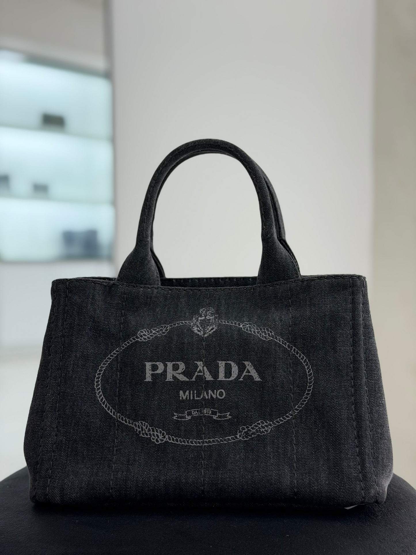 Prada Canapa bag Gray Denim