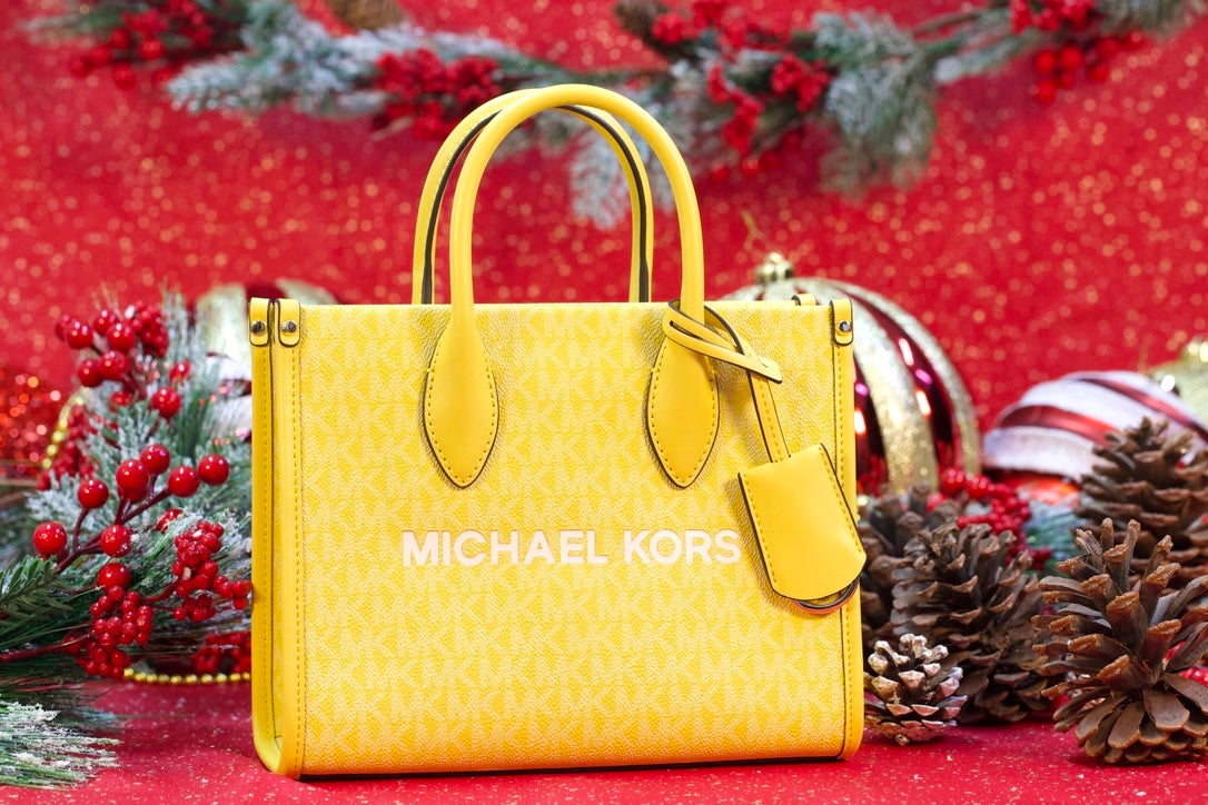 MICHAEL KORS 35R5G7ZT5V MIRELLA SMALL SHOPPER TZ CROSSBODY DAISY YELLOW