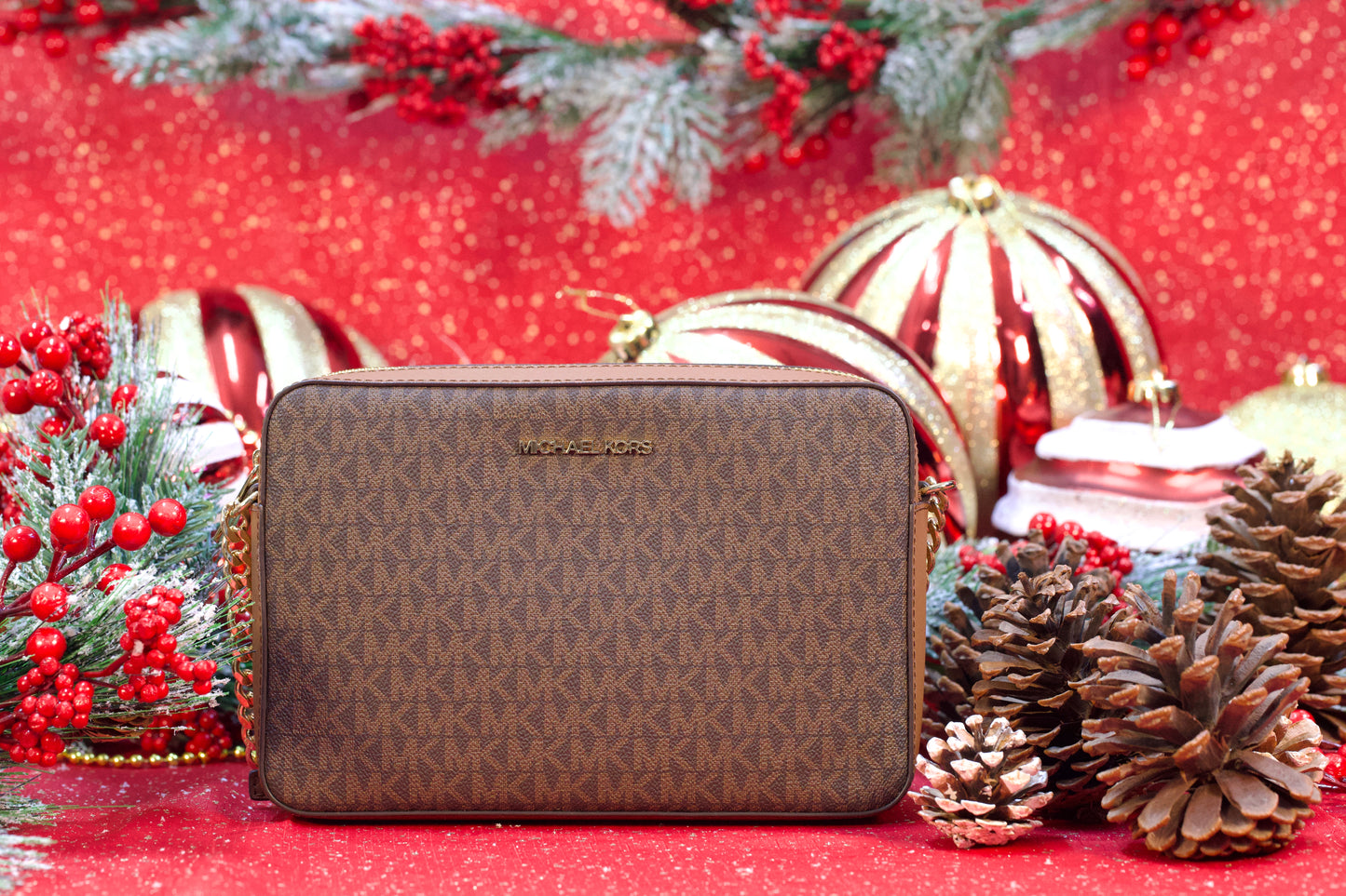 Michael Kors Jet Set Large East/West Crossbody Bag - Brown/Acorn