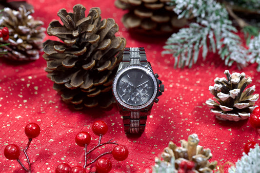 Michael Kors Everest Chronograph Quartz Crystal Black Dial Ladies Watch - MK6974