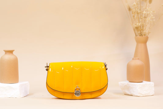 MICHAEL KORS MILA PATENT CROSSBODY POP ORANGE