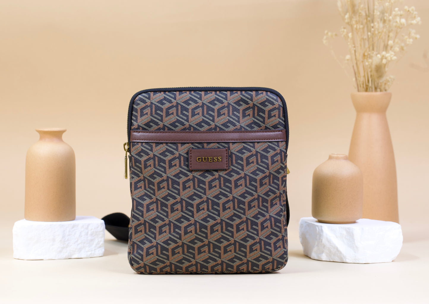 GUESS HMERLOP3126 EDERLO CROSSBODY FLAT BROWN