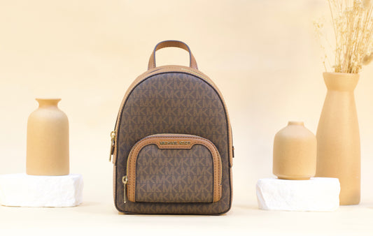 Michael Kors Jaycee XS Mini Convertible Backpack MK Signature - Brown - 35T2G8TB1B