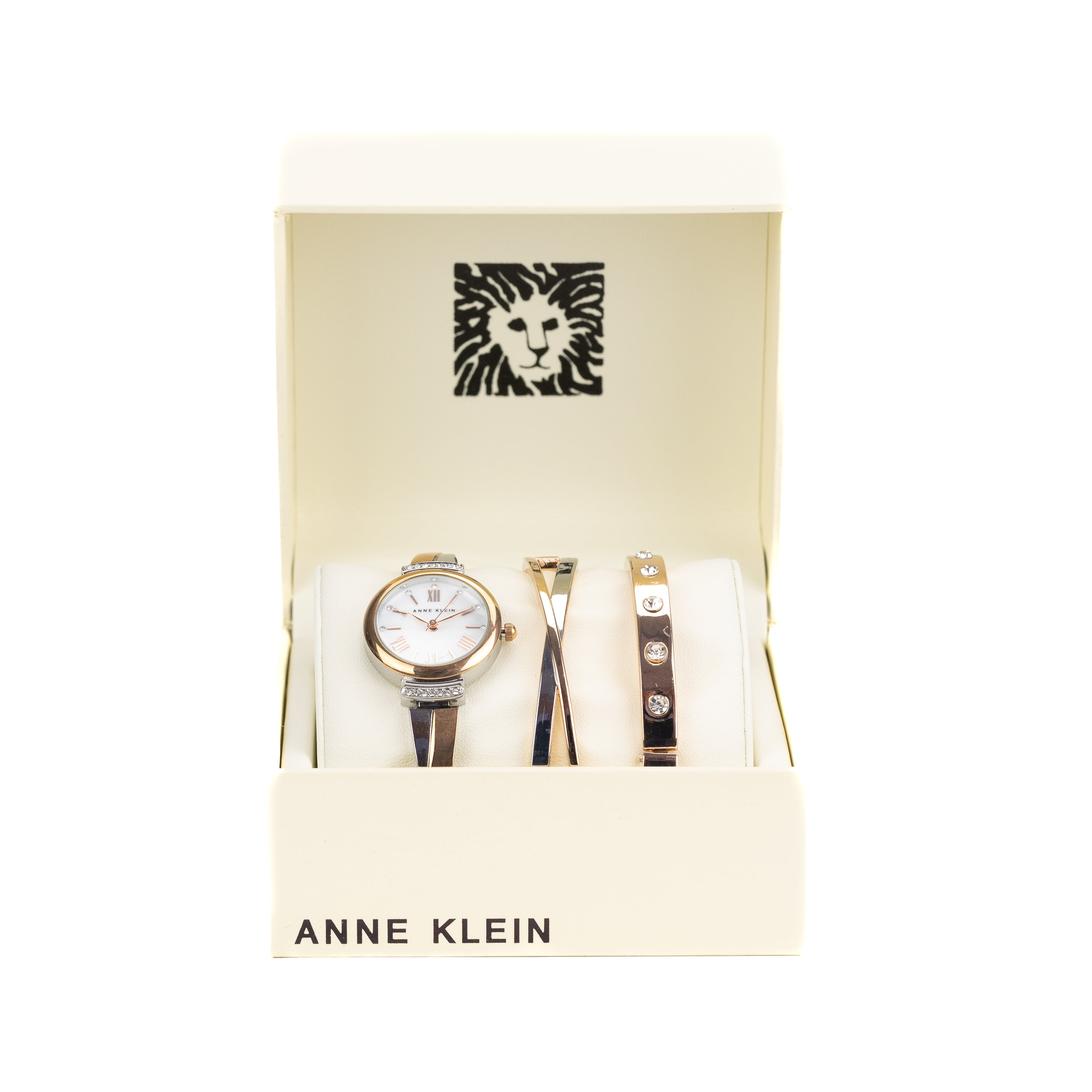 Anne klein women's swarovski crystal clearance accented watch and bracelet set