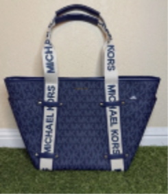 MICHAEL KORS 38S4G5VT3B MAEVE LG OPEN TOTE ADMIRAL PALE BLUE