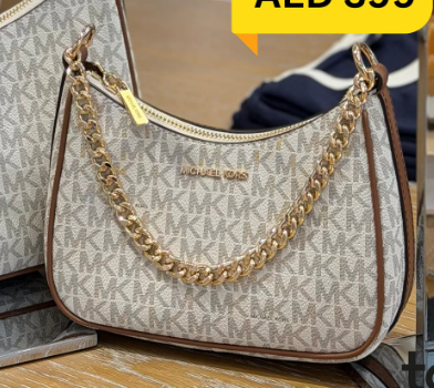 MICHAEL KORS JET SET SMALL POUCHETTE VANILLA