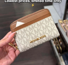 Michael Kors Jet Set Small Zip-Around Card Case,