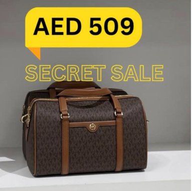 Michael Kors Jet Set Travel Medium Signature Logo Duffel Crossbody Bag