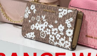 Michael Kors Jet Set floral wristlet Brown