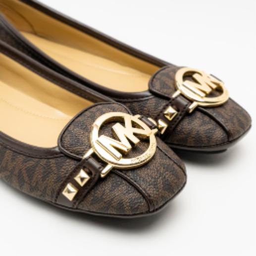 Michael Kors Fulton Studded Logo Moccasin Brown US 7