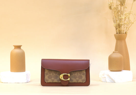 COACH CE774 CCS TBBY CHN CLTCH TAN RUST