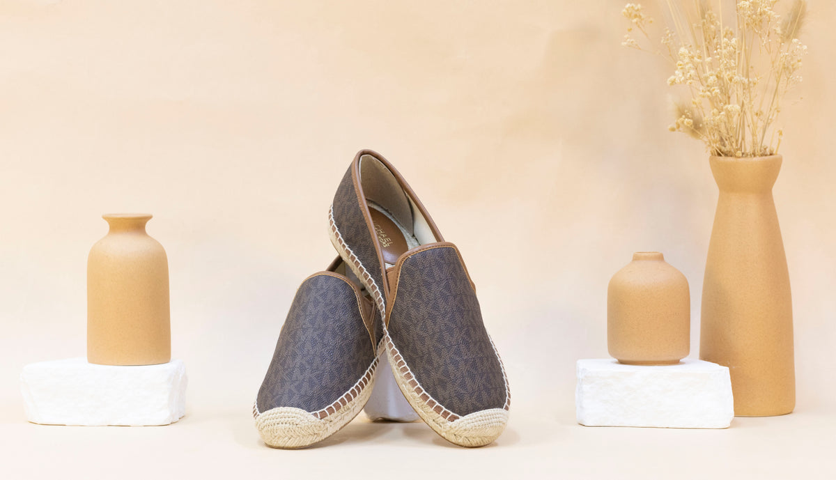 MICHAEL KORS 49F4HTFP1B HASTINGS ESPADRILLE US 7.5 BROWN