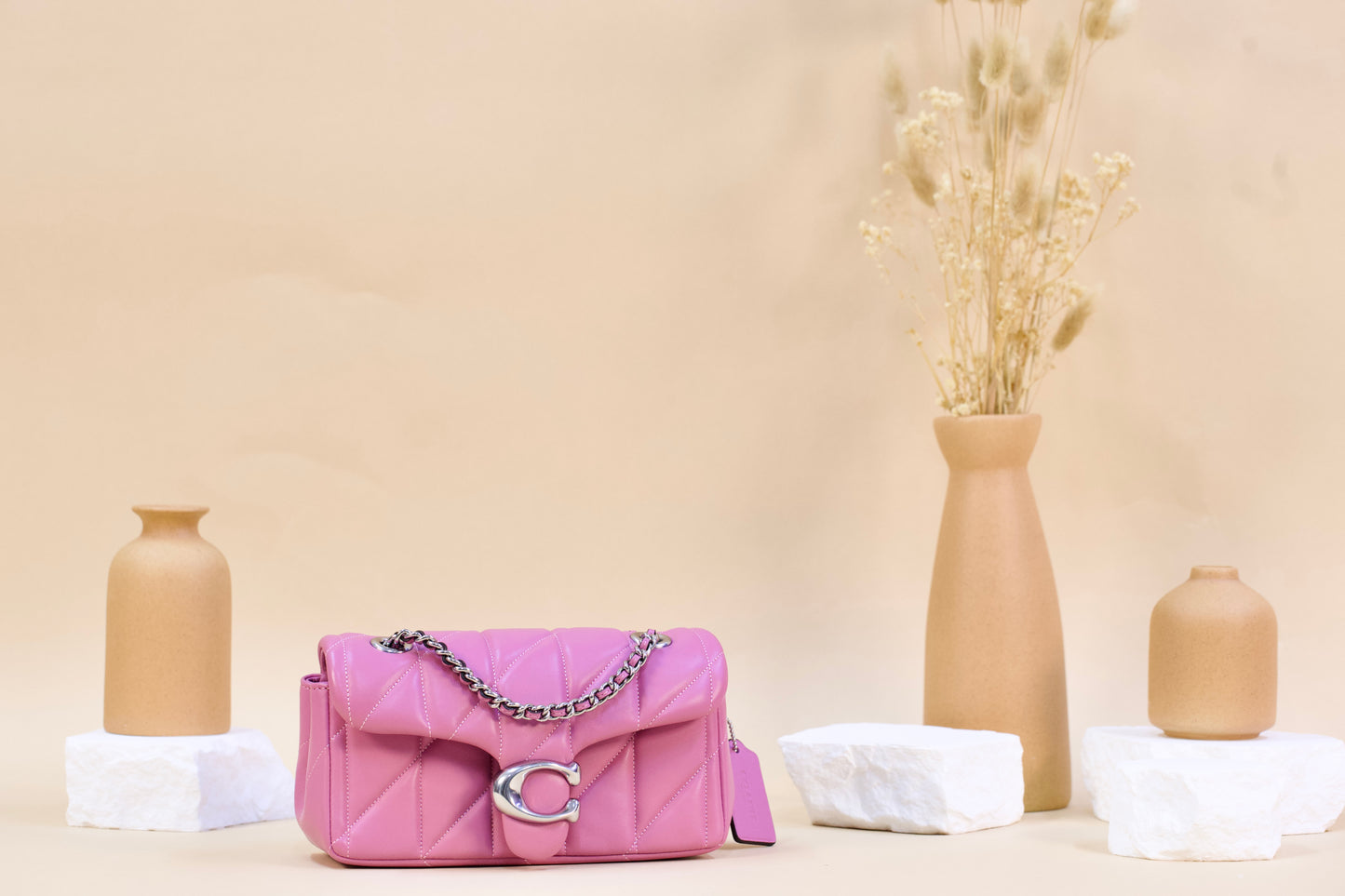 COACH CP149 QLT LTH TABBY SHOULDER BAG 20 FUCHSIA