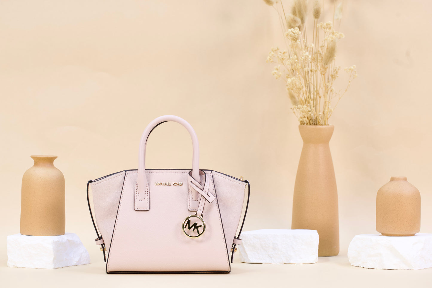 MICHAEL KORS 35F4G4VC0L AVRIL XS SATCHEL CROSSBODY- POWDER BLUSH