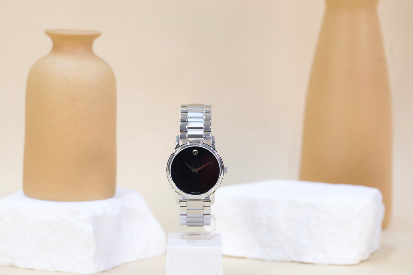 Movado Museum Classic Black Dial Stainless Steel Men's Watch 2100014