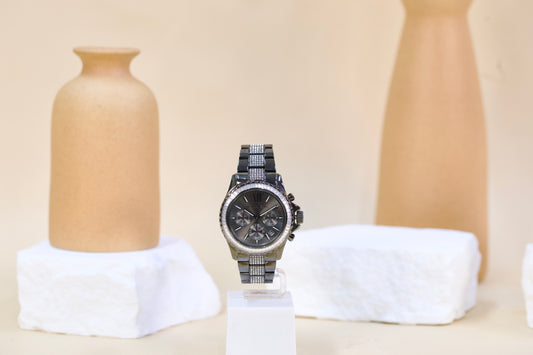 Michael Kors Everest Chronograph Quartz Crystal Black Dial Ladies Watch - MK6974