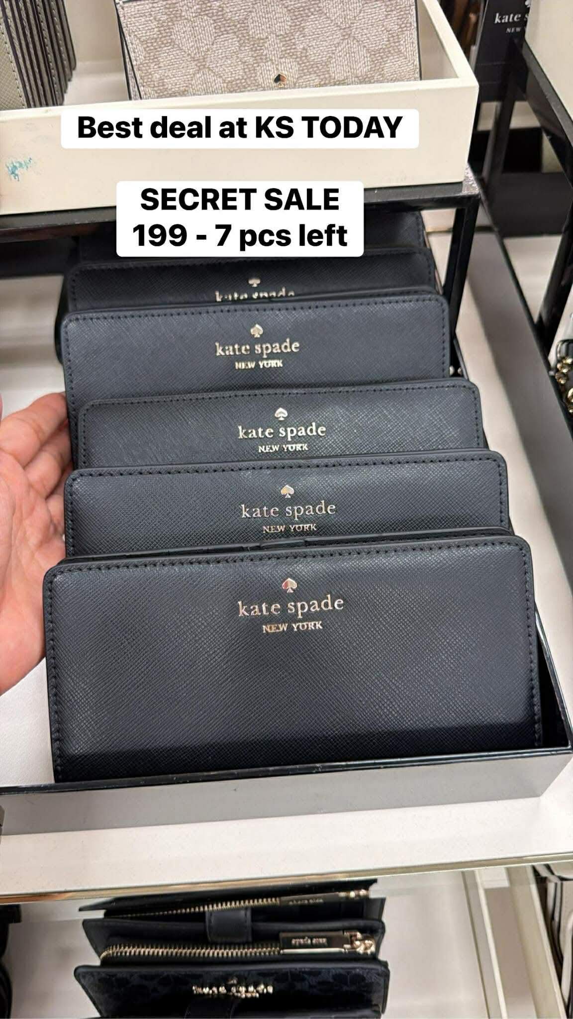 KATE SPADE LONG WALLET BLACK