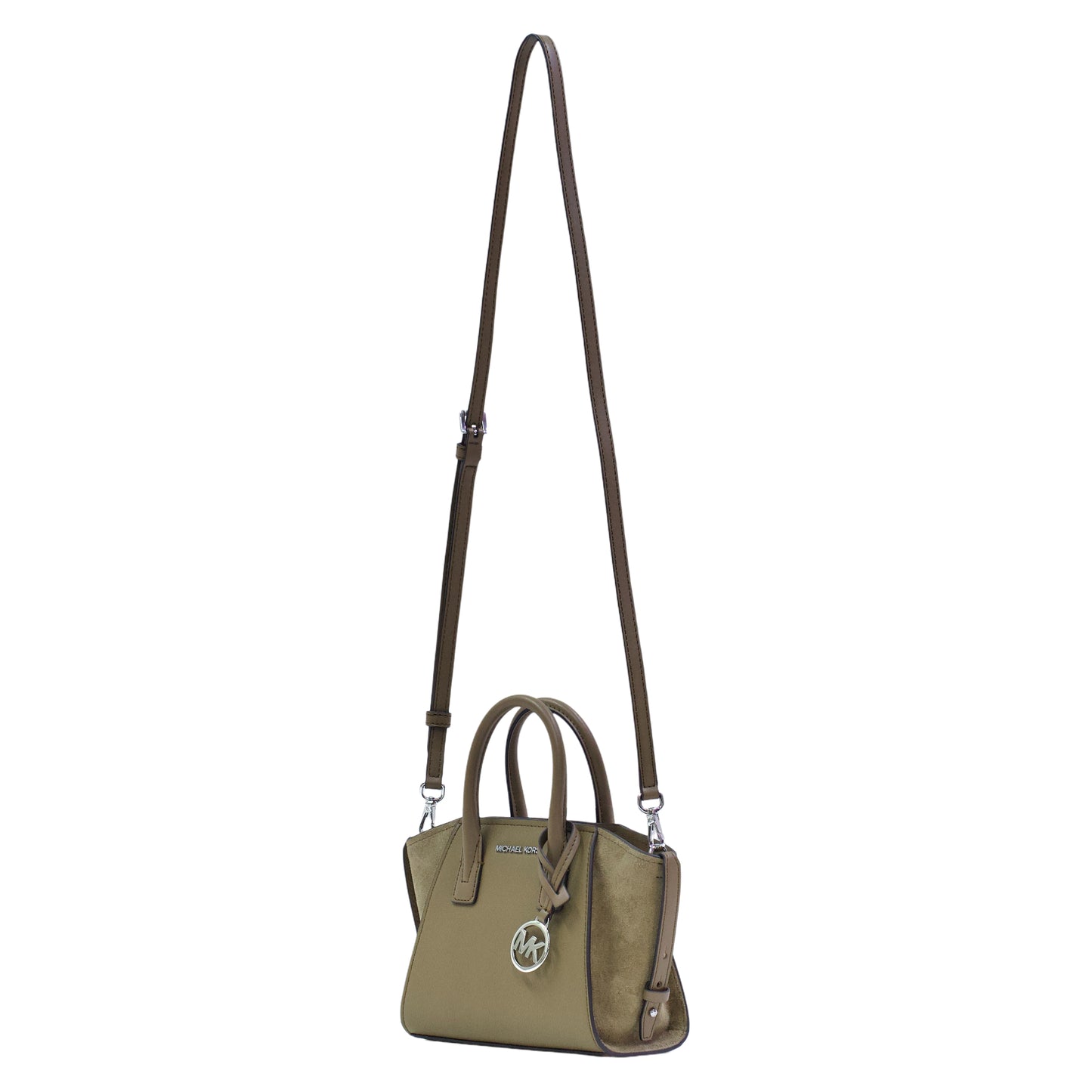 MICHAEL KORS AVRIL  EXTRA SMALL LEATHER SATCHEL- DRIFTWOOD